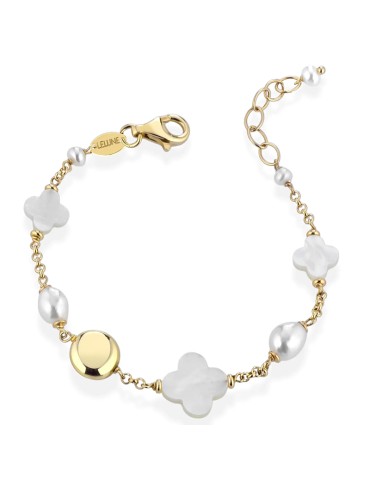 Bracciale Lelune Glamour - Sidney in Argento Dorato con Perle Coltivate - 0