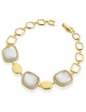 Bracciale Lelune Glamour-Dorato-Madreperla Australiana-Zirconi-LGBR756.2