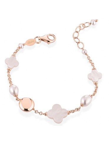 Bracciale Lelune Glamour - Argento Rosato - Perle Coltivate -LGBR750.1