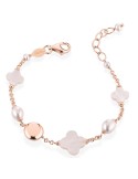 Bracciale Lelune Glamour - Argento Rosato - Perle Coltivate -LGBR750.1