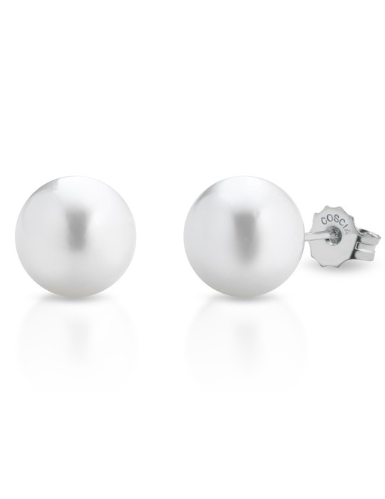 Thigh Earrings-18 Kt White Gold-Freshwater Pearls 5 - 5.5 mm-LBEAFW00.55