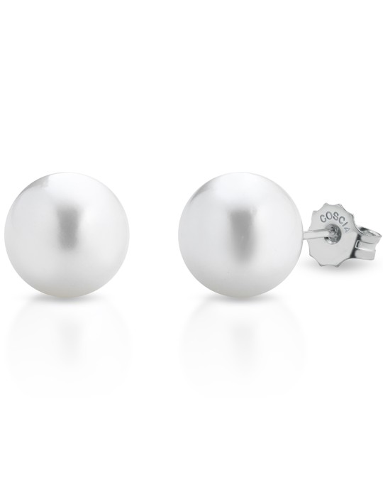 Thigh Earrings-18 Kt White Gold-Freshwater Pearls 5.5 - 6 mm-LBEAFW00.60