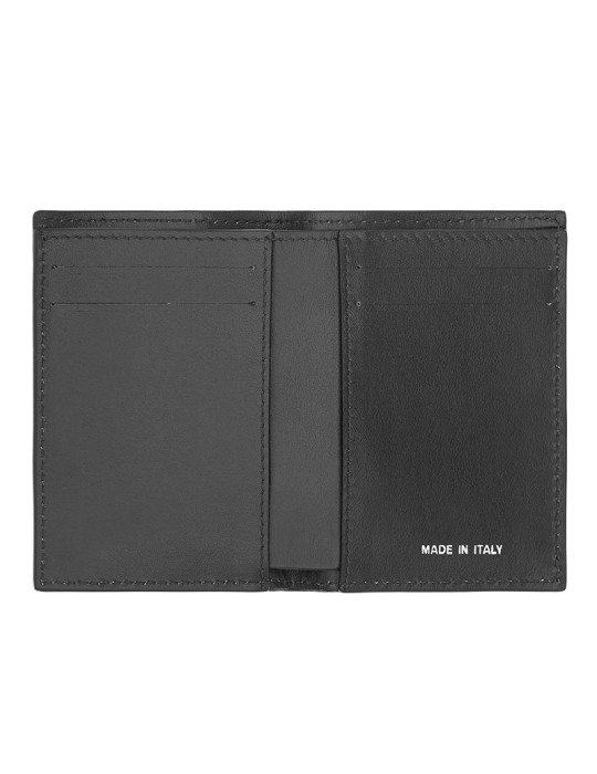 Pineider Vertical Wallet - Black Smooth Calfskin - PSS713056