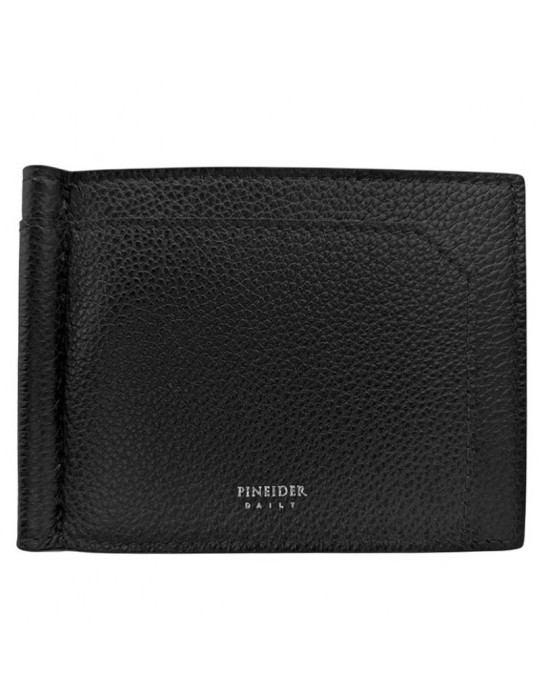 Money Clip Pineider-Daily 23-Tumbled Calfskin Black-PTS712056