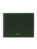 Pineider Wallet-Coin Purse-Smooth Green Calfskin-PSS708327