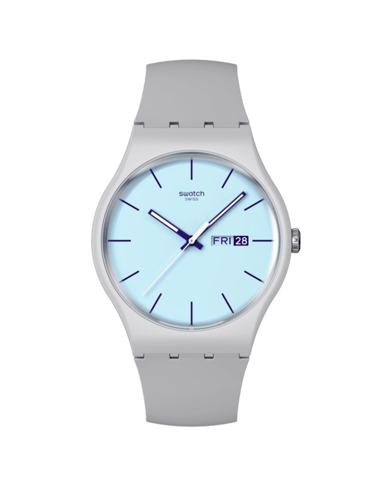 Swatch Watch - Blueberry Sky - Grey - 41mm - Light Blue - SO29M702