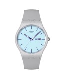 Swatch Watch - Blueberry Sky - Grey - 41mm - Light Blue - SO29M702