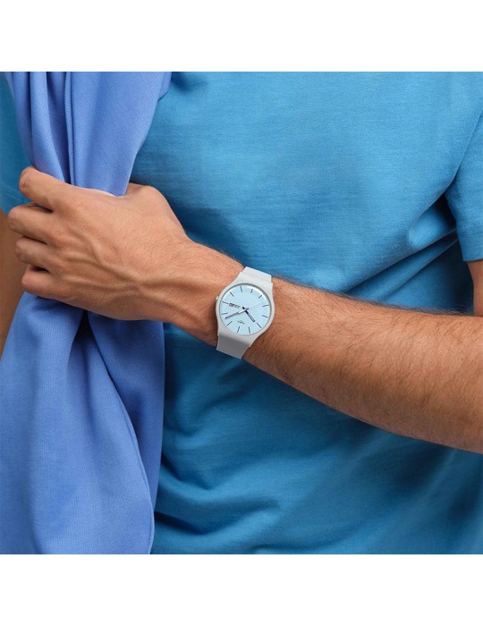 Orologio Swatch - Blueberry Sky - Grigio - 41mm - Azzurro - SO29M702