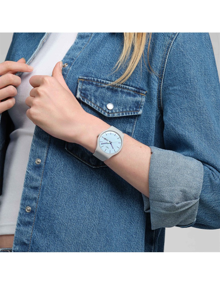 Orologio Swatch - Blueberry Sky - Grigio - 41mm - Azzurro - SO29M702