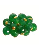 Anello Rajola - Argento 925% Dorato - Agata Verde - 45-466-5AN
