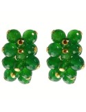 Rajola Earrings - Riccione-925% Silver Golden-Green Agate-45-466-5OR