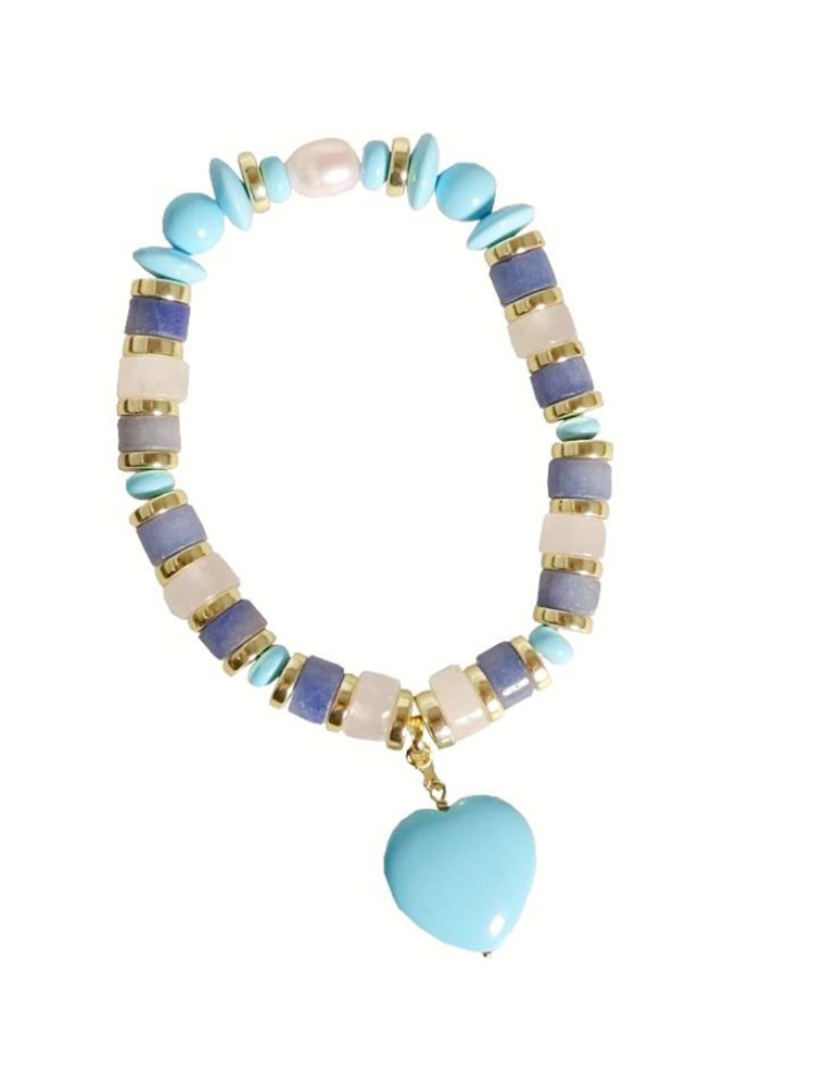 Rajola Bracelet - Turquoise Paste - Blue Crystal - 45-461-118