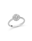 Miluna Ring - 18K White Gold Round Fantasy with Natural Diamonds - 0