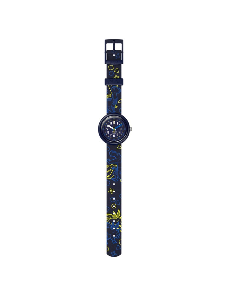 Special Pack Flik Flak-X Monbento-Lunchbox-Blu-32mm-Dinosauri-ZFPNP176