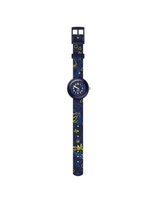 Special Pack Flik Flak-X Monbento-Lunchbox-Blu-32mm-Dinosauri-ZFPNP176