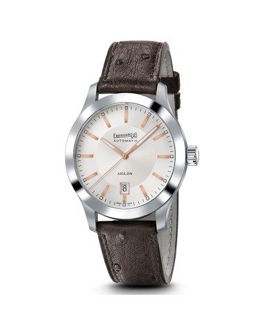 Eberhard Watch - Aiglon Grande Taille Mechanical Automatic 41mm Silver Rose Gold - 0
