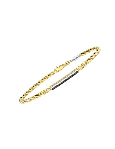 Bracciale Zancan - Insignia Explorer in Oro Giallo 18 carati con Diamanti Neri e Diamanti Bianchi - 0 2