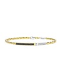 Bracciale Zancan - Insignia Explorer in Oro Giallo 18 carati con Diamanti Neri e Diamanti Bianchi - 0