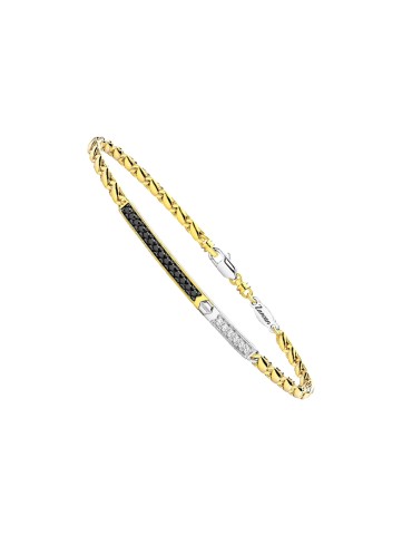 Bracciale Zancan - Insignia Explorer in Oro Giallo 18 carati con Diamanti Neri e Diamanti Bianchi - 0 2