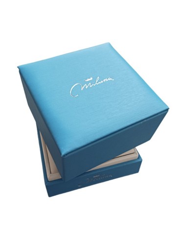 Anello Miluna-Argento 925% -Topazio Azzurro Rotondo-Misura 14-LID4026 2