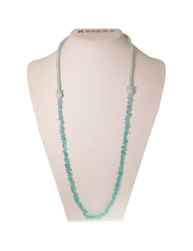 Collana Rajola - Argento 925% - Amazzonite - Apatite - B56-863-37