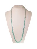 Rajola Necklace - 925% Silver - Amazonite - Apatite - B56-863-37
