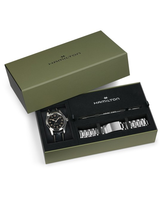 Orologio Hamilton - Khaki Field Automatico Set bracciale Murph 42 mm Nero - 0