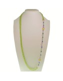 Collana Rajola - Lunga - Oro 18 Carati - Peridoto -Ametista-54-710-14L