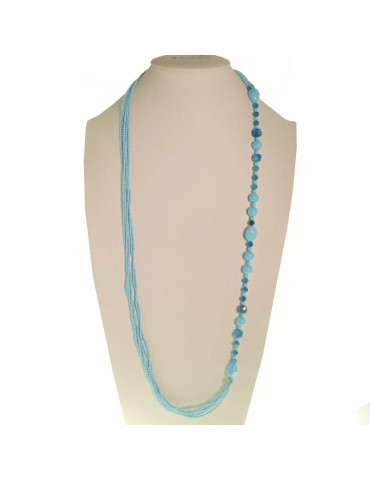 Collana Rajola - Oro 18 Carati - Pasta Turchese - Apatite - 54-710-15L