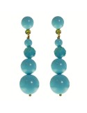 Orecchini Rajola-Argento 925% Dorato-Pasta Turchese-Apatite-54-710-15ORA
