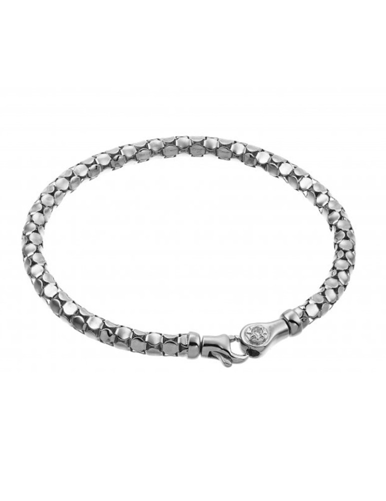 Chimento - Tradition Gold Pomegranate Bracelet in 18K White Gold with 0.03ct Diamond - 19cm - 0