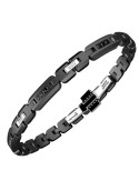 Bracelet Zancan - 316L stainless Steel - Black Mesh - Natural Stones-EHB438