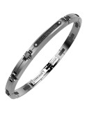 Bracciale Zancan - Satinato -Rivestito in Titanio-Spinelli Neri-EHB441