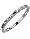 Bracciale Zancan - Acciaio - Rivestito in Titanio-Spinelli Neri-EHB444