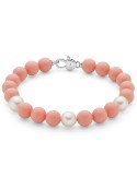 Miluna Bracelet - Pearls - Pink Coral Agglomerate - PBR3668