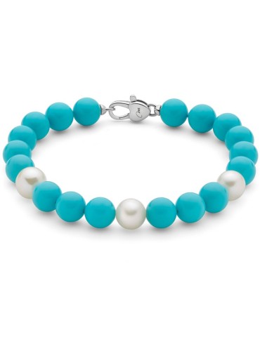 Miluna Bracelet - Land and Sea - Pearls - Turquoise Agglomerate-PBR3670