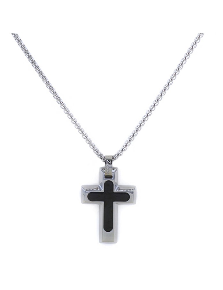 Zancan Necklace - Hi-Teck - 316L Steel - Cross Pendant - EHC170