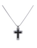 Zancan Necklace - Hi-Teck - 316L Steel - Cross Pendant - EHC170