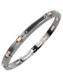 Zancan Bracelet - Satin - Carbon Fiber - PVD Rosé Screws-EHB446