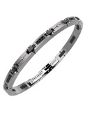Zancan Bracelet - Hi-Teck - Steel 316L-Titanium-Black Spinels-EHB446