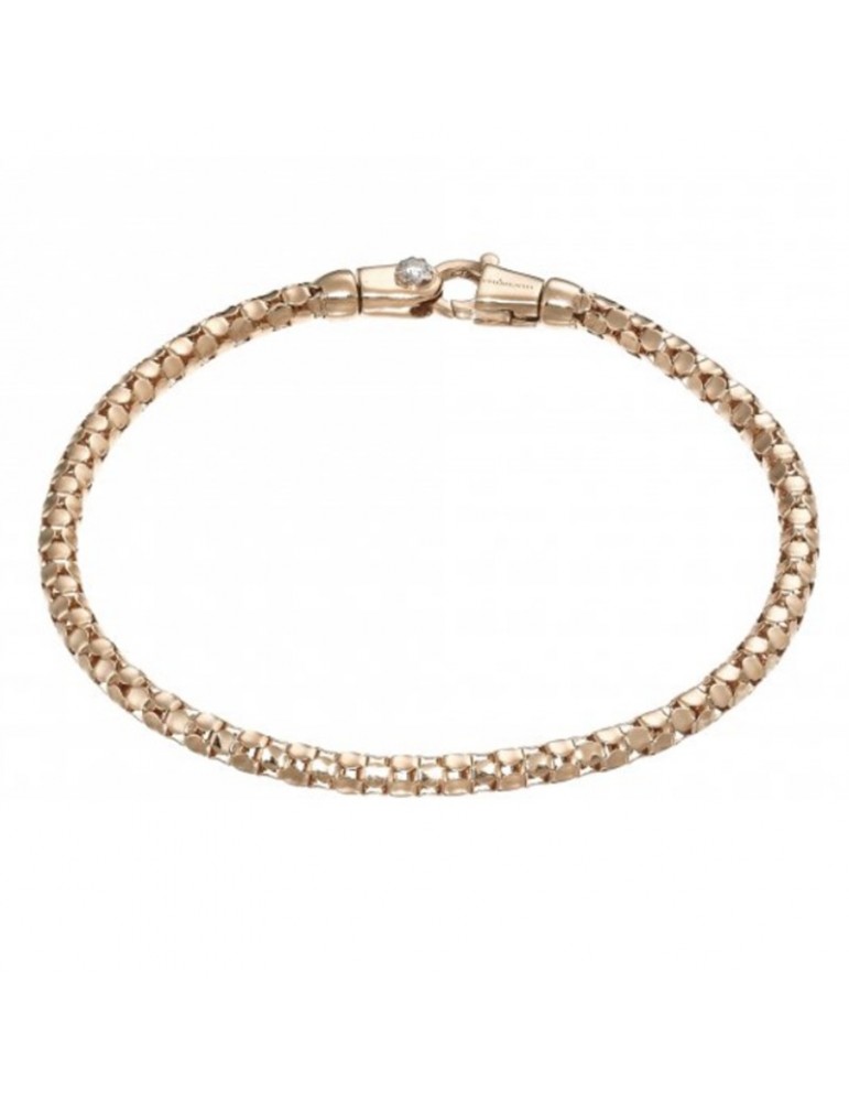 Chimento Bracelet - Tradition Gold Pomegranate 18 cm in Rose Gold with Diamonds - 0