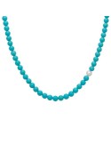Miluna Necklace-925% Silver-Pearl and Turquoise Agglomerate 8 mm-PCL6701