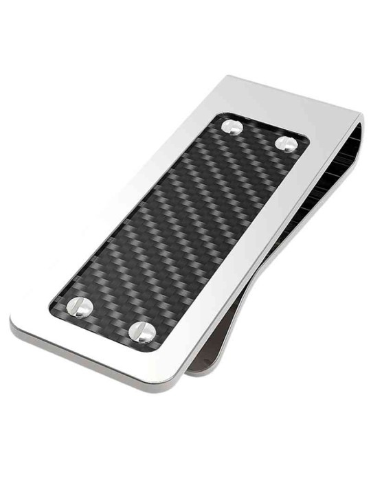 Fermasoldi Zancan - Acciaio 316L -Fibra di Carbonio-Viti Silver-EHF044