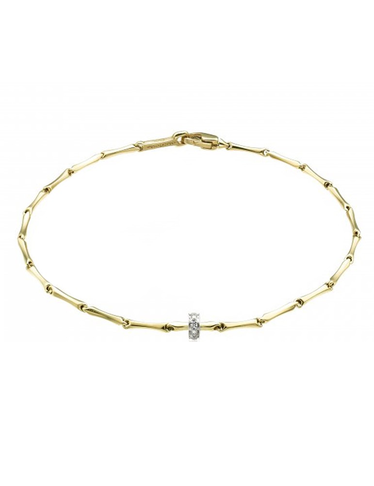 Bracciale Chimento - Bamboo Shine in Oro Giallo 18 carati con Diamanti Naturali 19 cm - 0