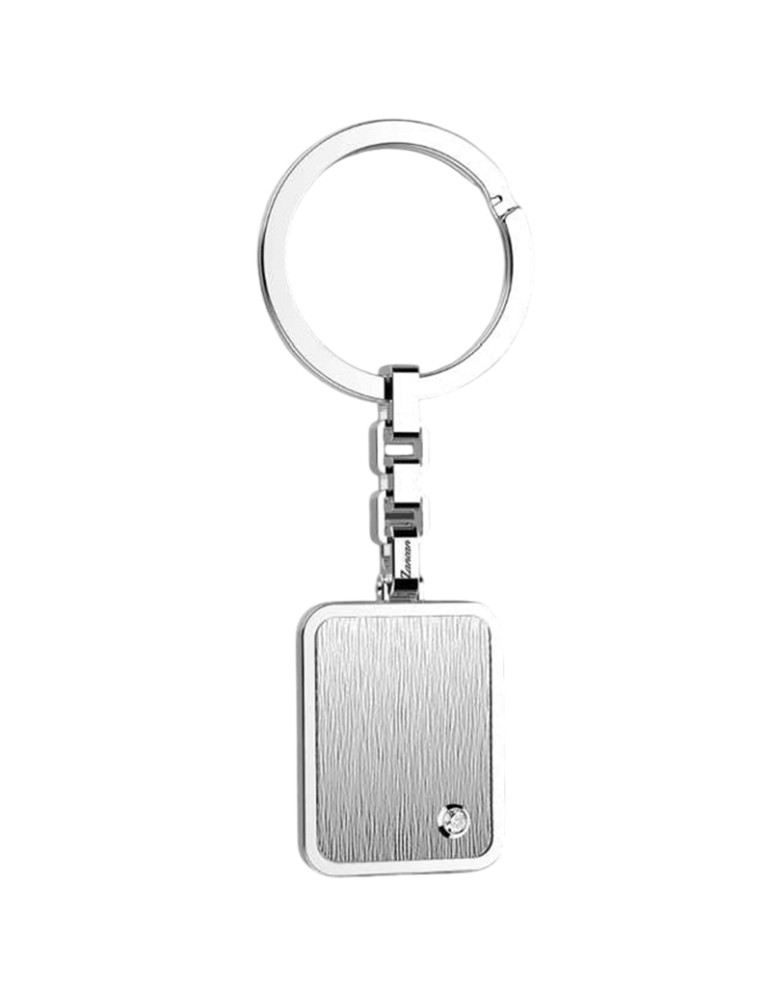 Portachiavi Zancan - Hi-Teck - Acciaio 316L - Zaffiro Bianco - EHP042