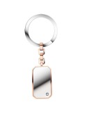 Zancan Keyring - 316L PVD Steel Rose Gold - White Sapphire-EHP075