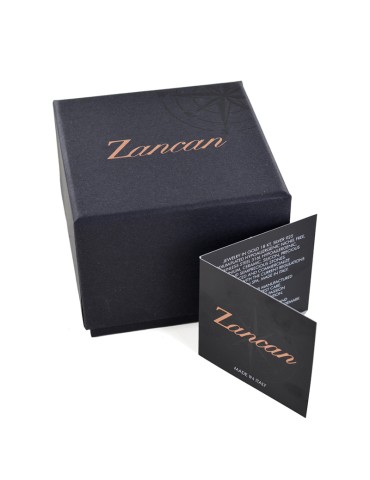 Portachiavi Zancan - Acciaio 316L PVD Rose Gold -Zaffiro Bianco-EHP075 2