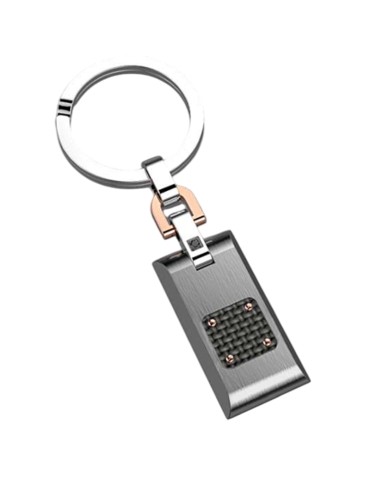 Zancan Keyring - Titanium Coated - PVD Rose Gold Screws -EHP097