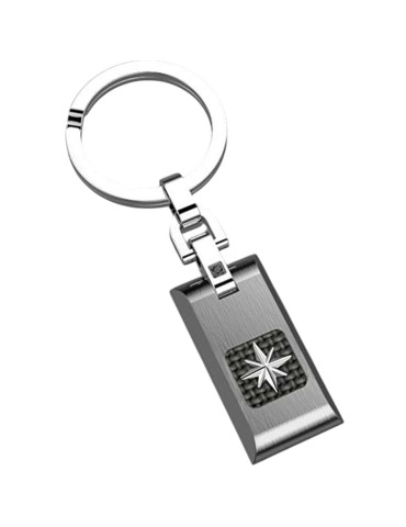 Portachiavi Zancan - Rivestito al Titanio-Rosa dei Venti Silver-EHP093