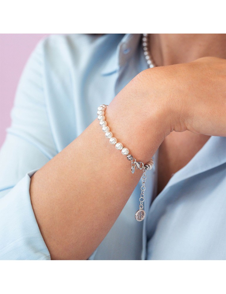 Bottega Boccadamo Bracelet - Pearl - 925% Silver - Pearls 6mm -BBR131